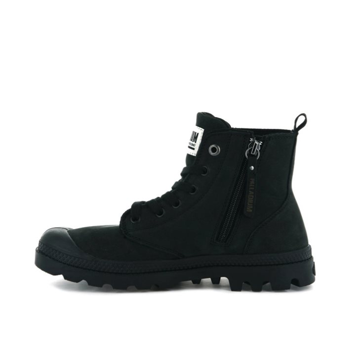 Palladium Pampa Hi Zip Nubuck Laarzen Dames Zwart | NL 36XHTRE